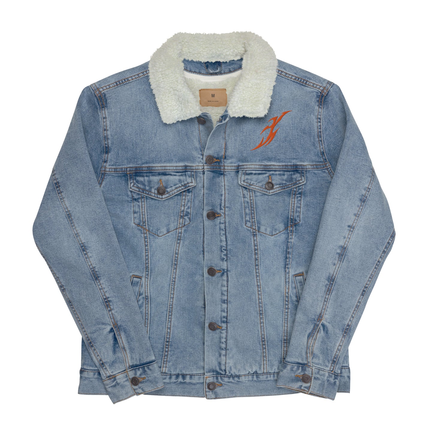 Jaqueta jeans forrada unissex