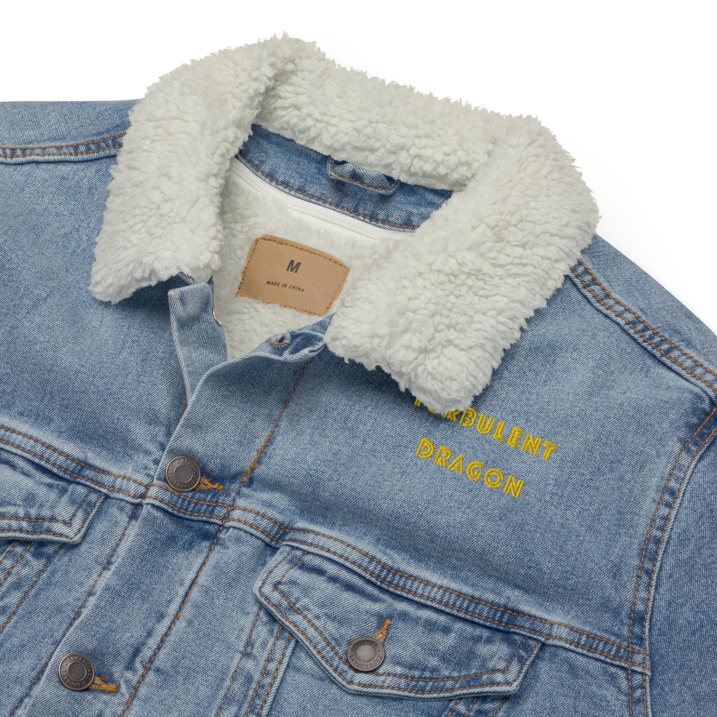 Jaqueta jeans forrada unissex