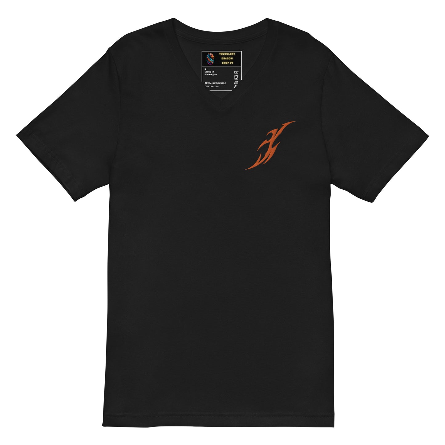 Camiseta Gola V de Manga Curta Unissex