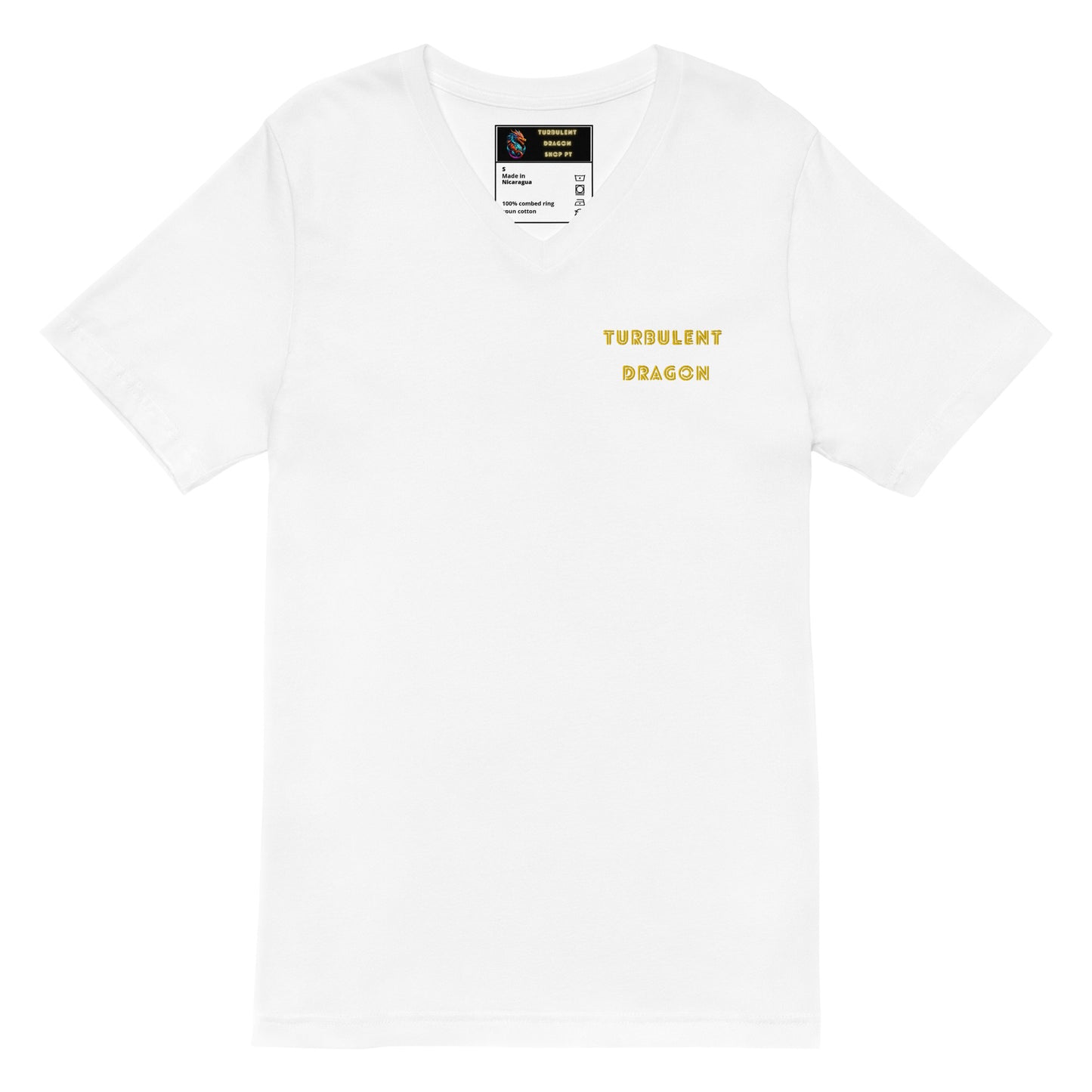Camiseta Gola V de Manga Curta Unissex