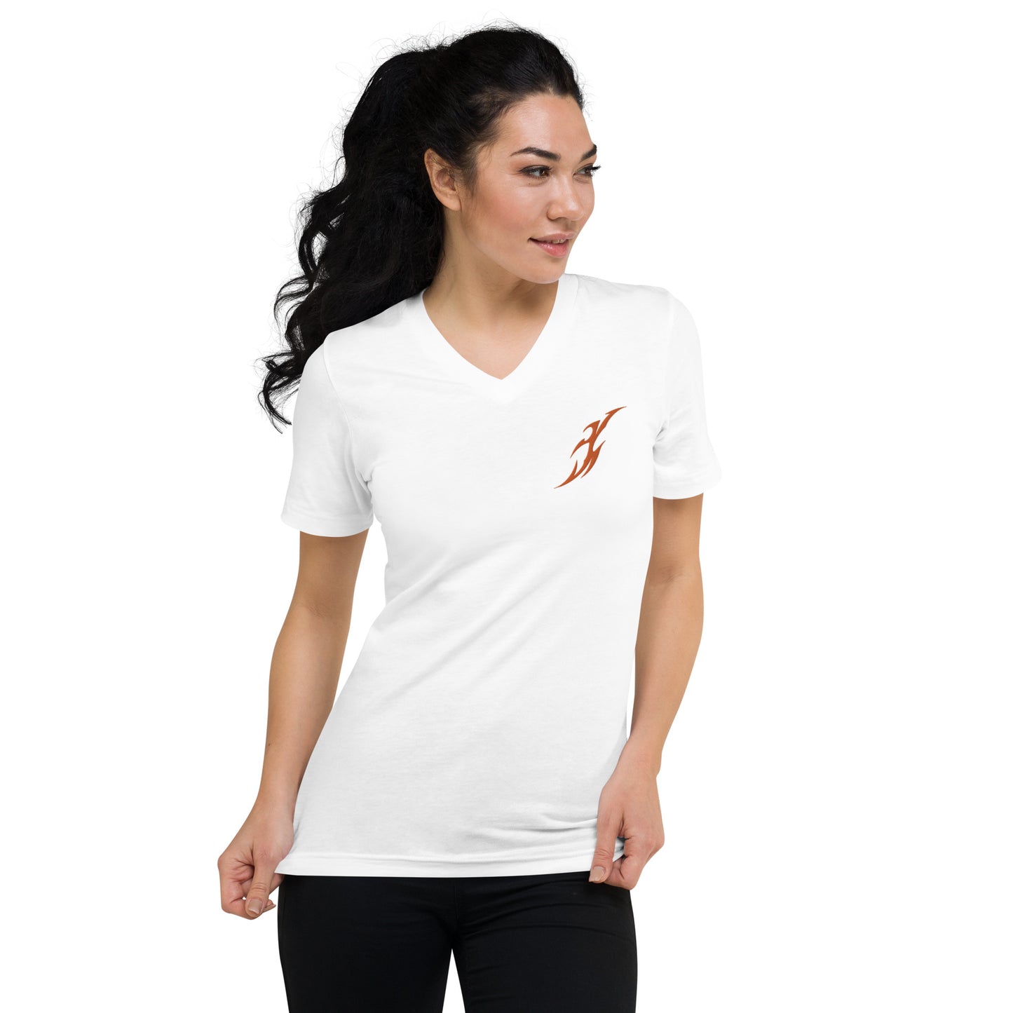 Camiseta Gola V de Manga Curta Unissex