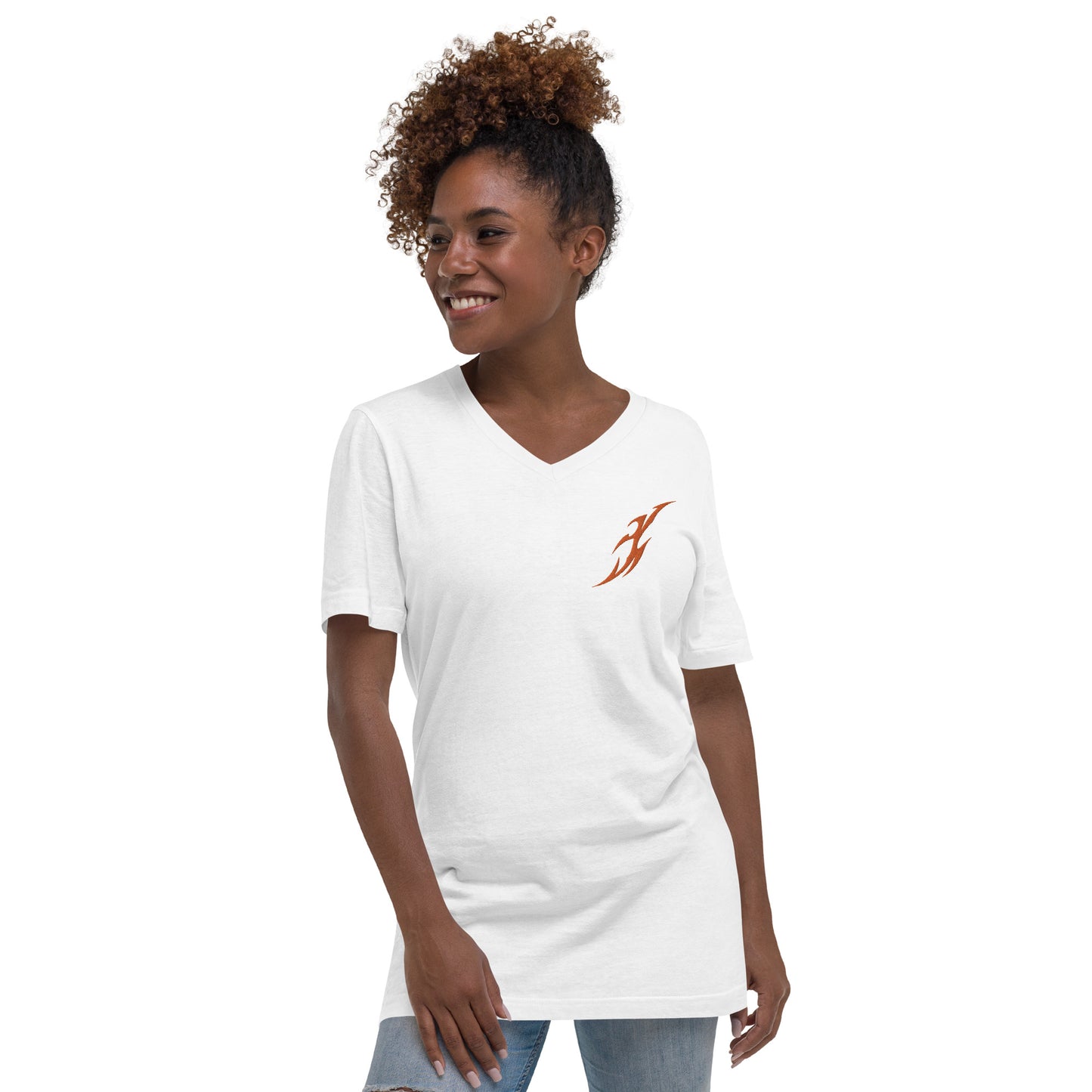 Camiseta Gola V de Manga Curta Unissex