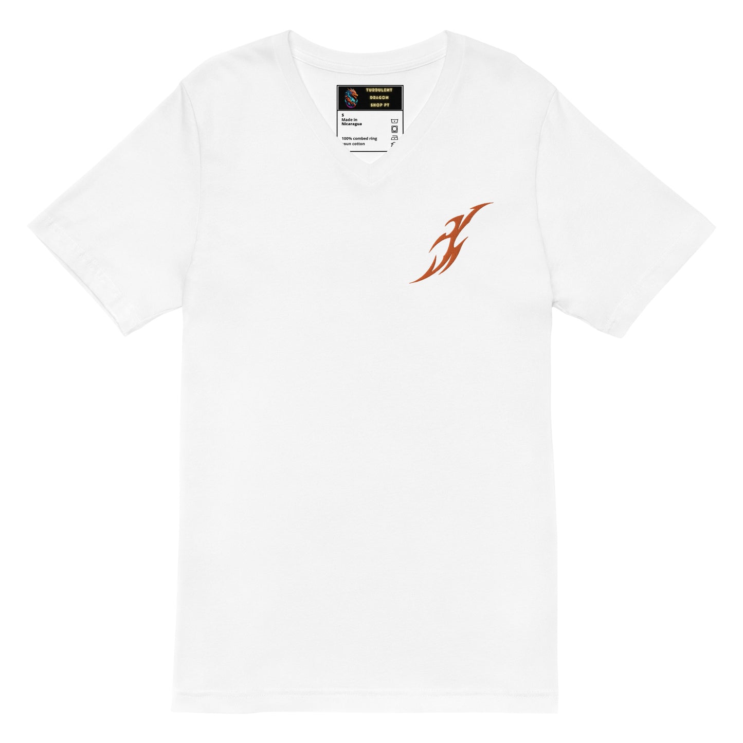 Camiseta Gola V de Manga Curta Unissex