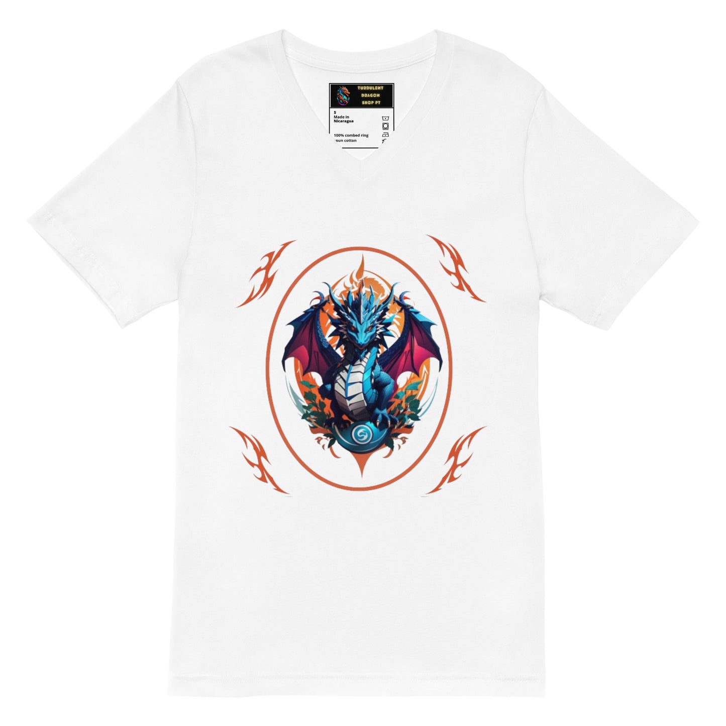 Camiseta Gola V de Manga Curta Unissex
