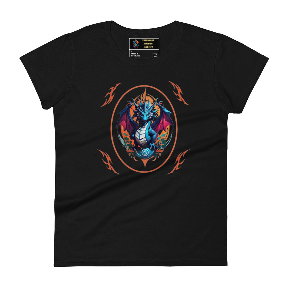 Camiseta feminina com mangas curtas