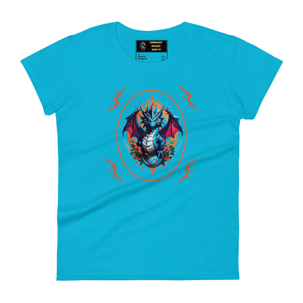 Camiseta feminina com mangas curtas