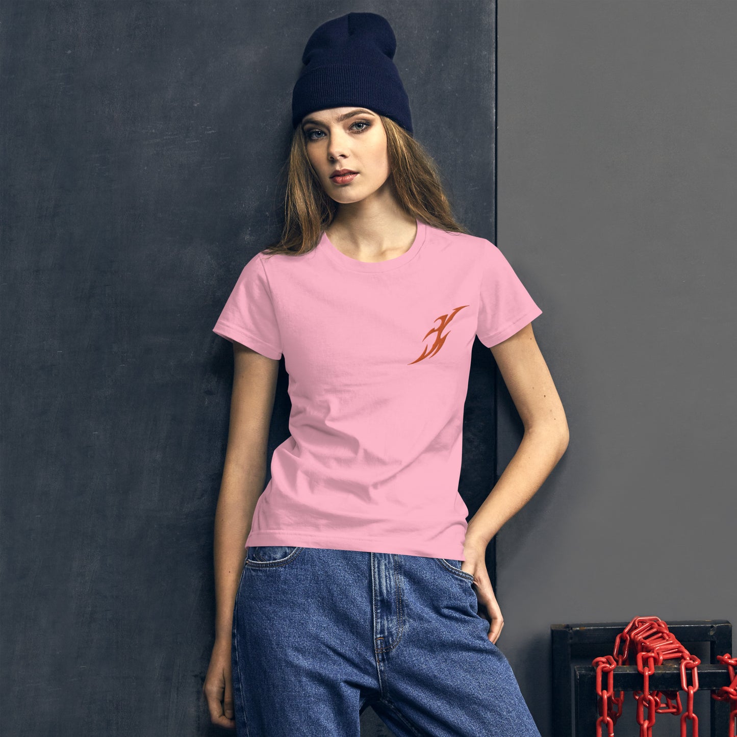 Camiseta feminina com mangas curtas