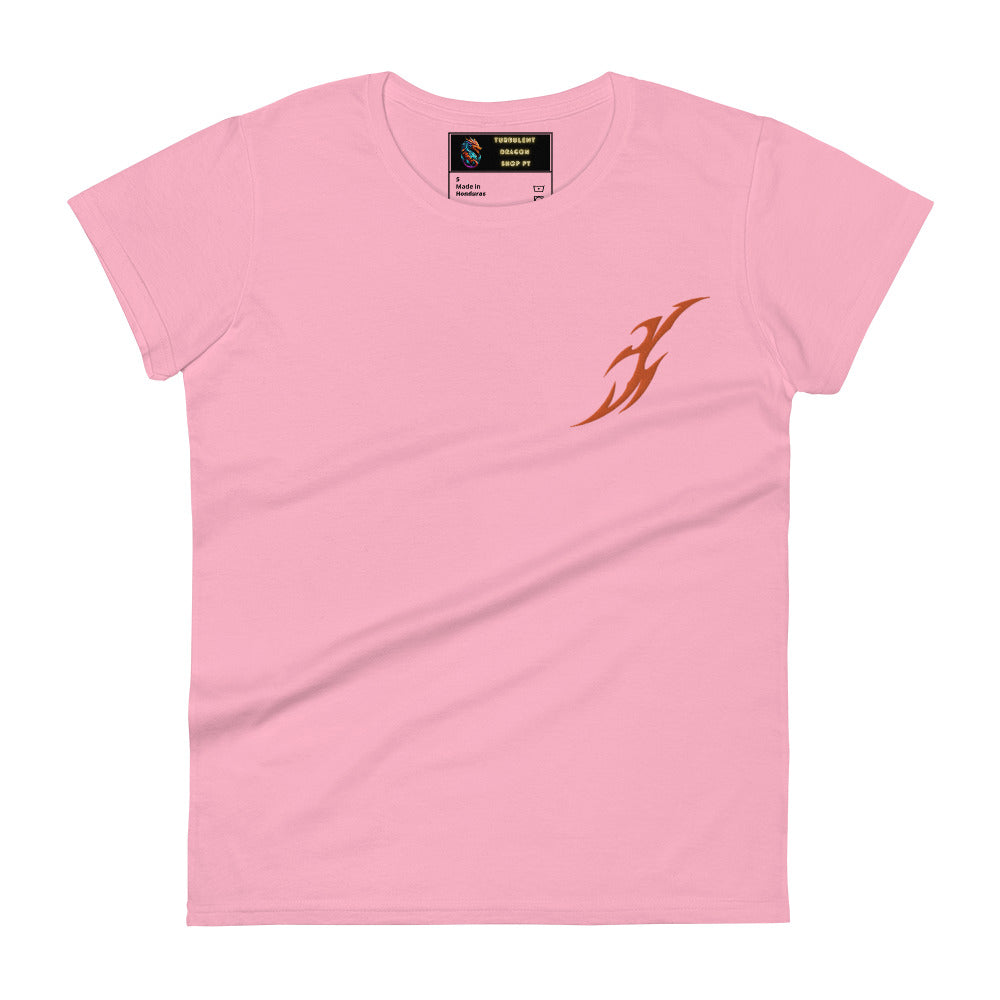 Camiseta feminina com mangas curtas