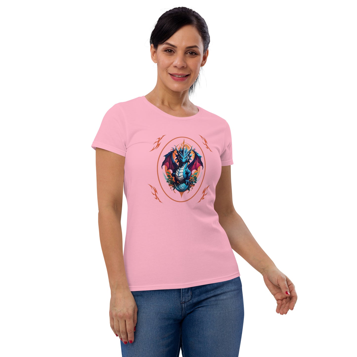 Camiseta feminina com mangas curtas