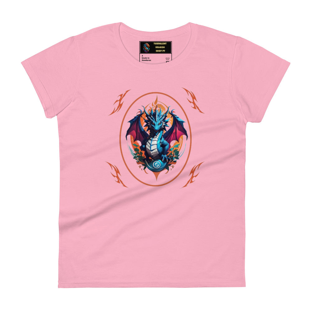 Camiseta feminina com mangas curtas