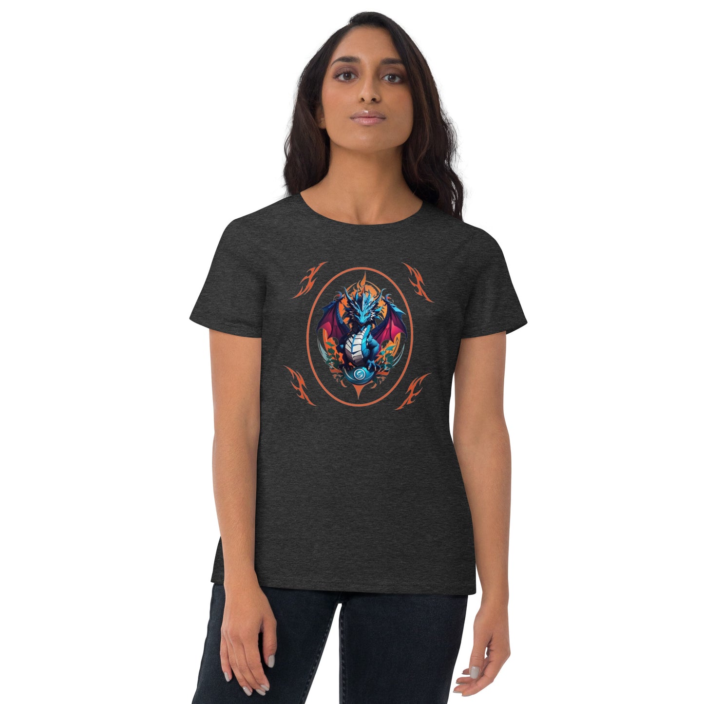 Camiseta feminina com mangas curtas