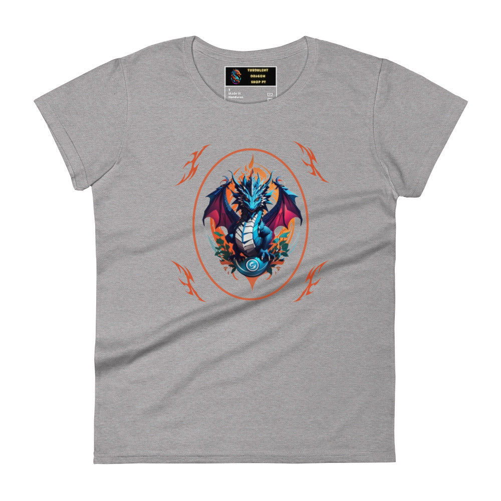 Camiseta feminina com mangas curtas
