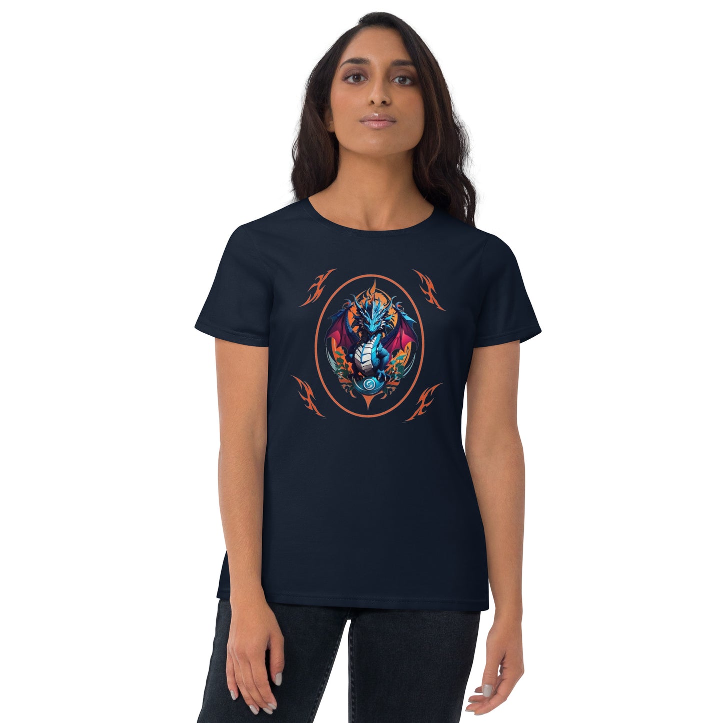 Camiseta feminina com mangas curtas