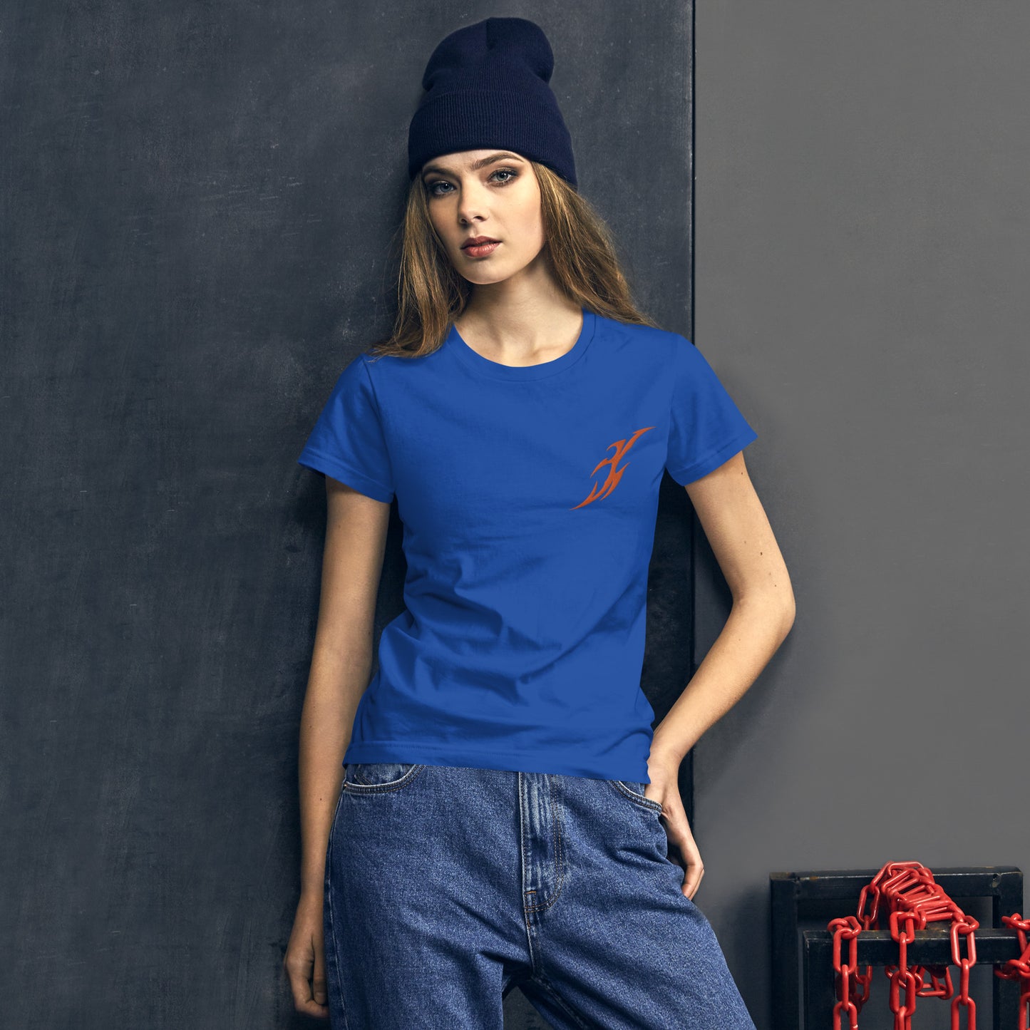 Camiseta feminina com mangas curtas