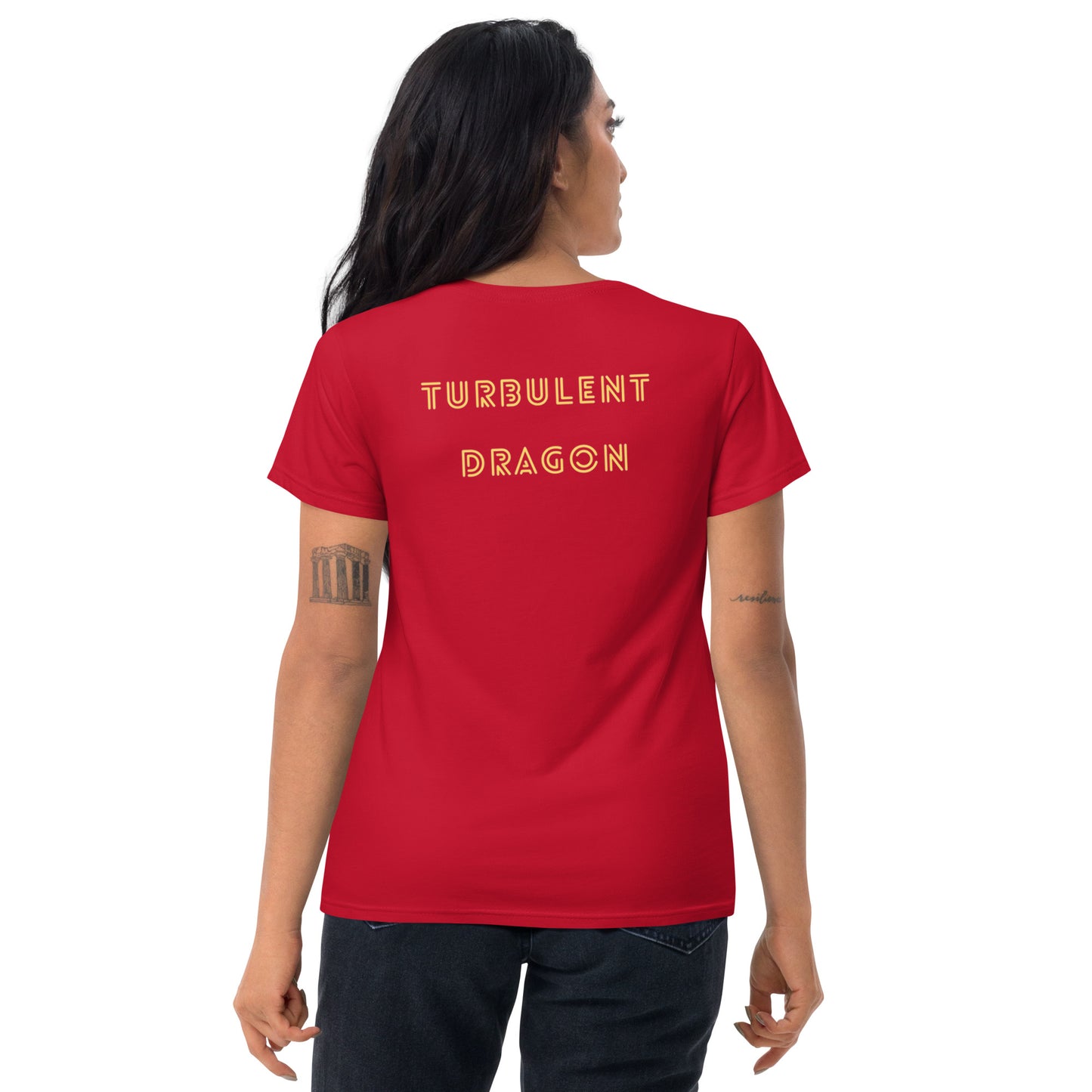 Camiseta feminina com mangas curtas
