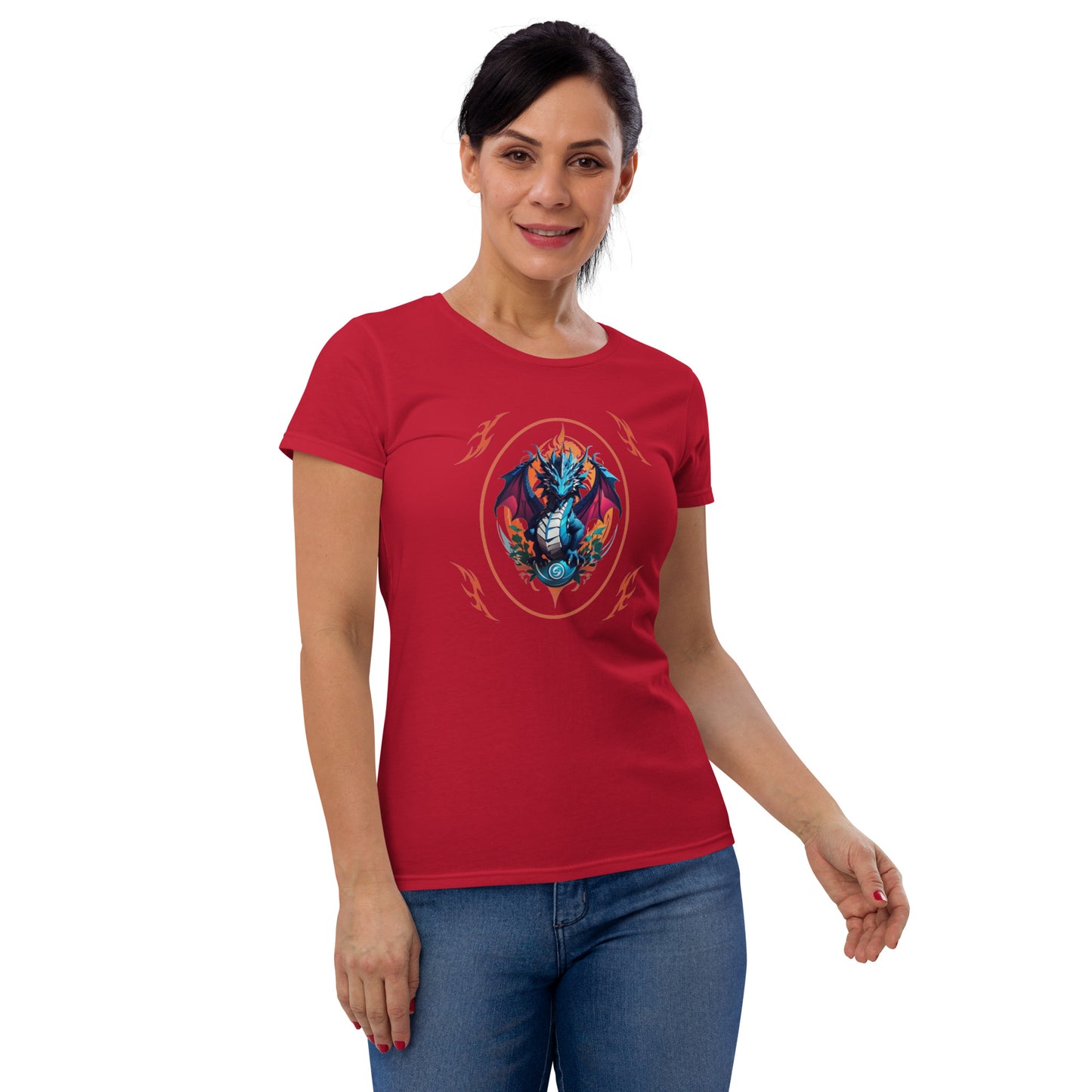 Camiseta feminina com mangas curtas
