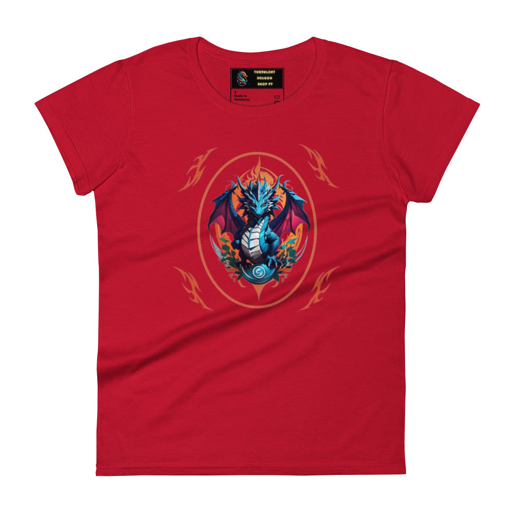 Camiseta feminina com mangas curtas