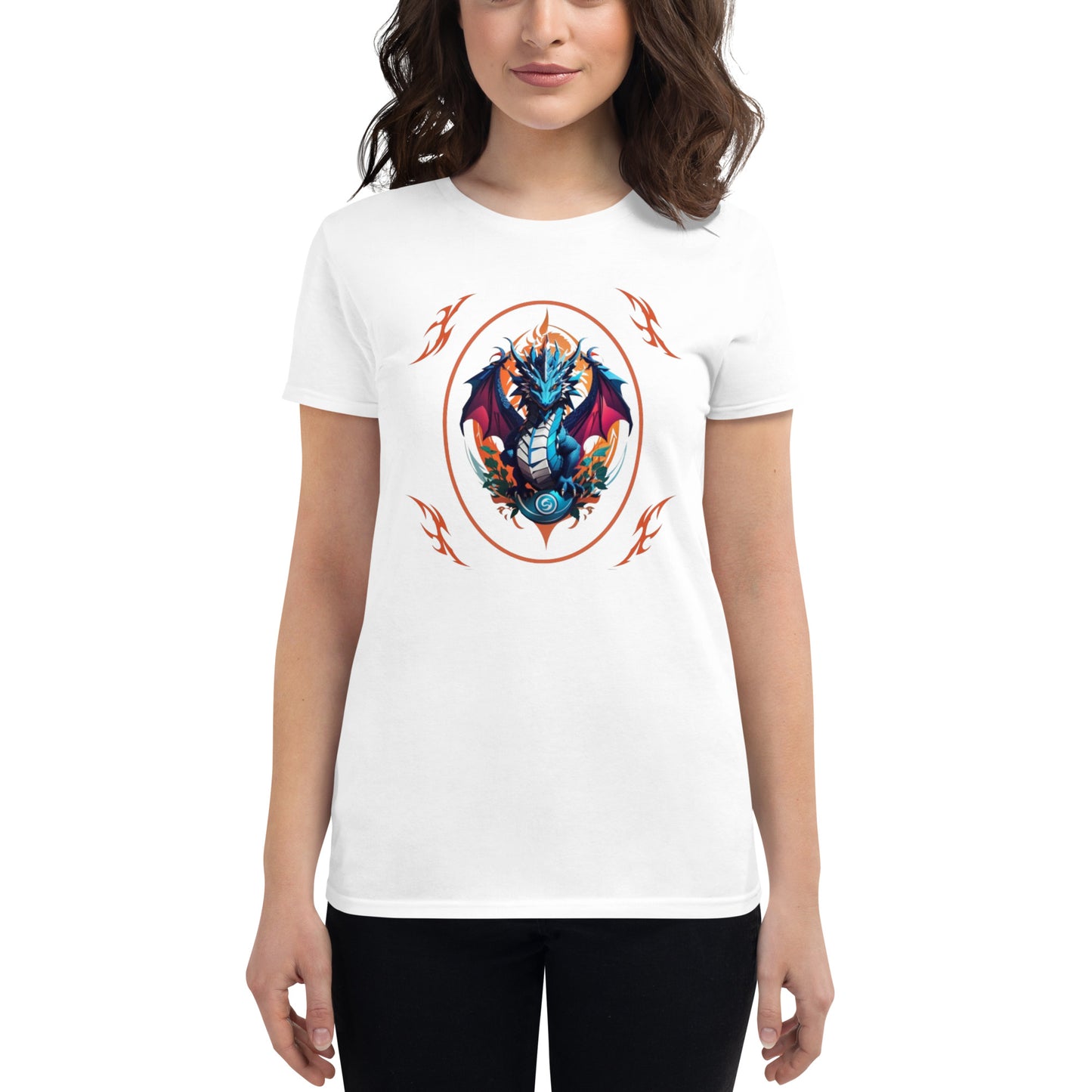 Camiseta feminina com mangas curtas