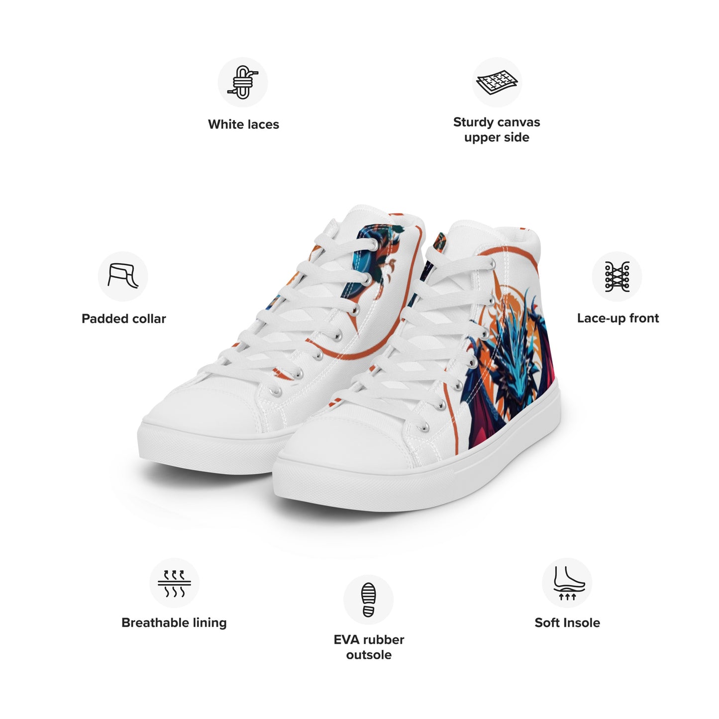 Tênis de lona de cano alto feminino