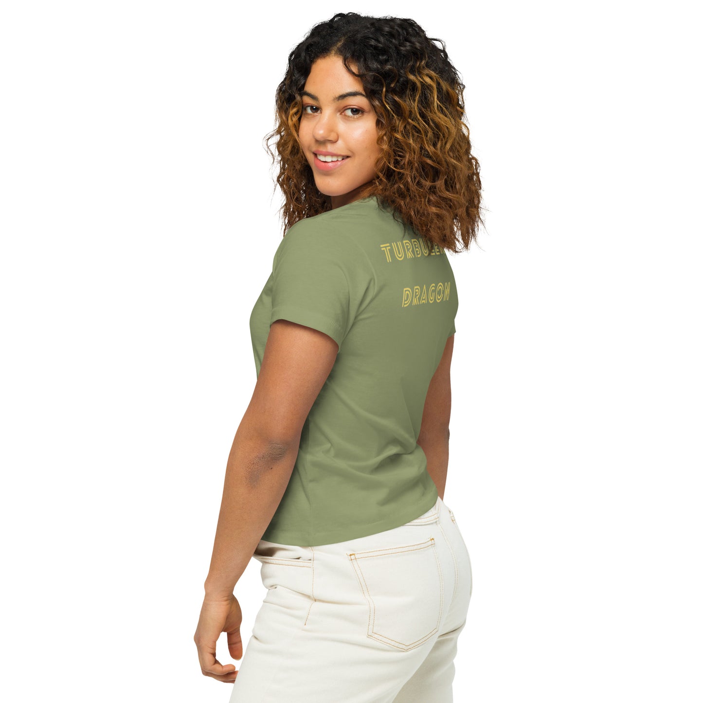 Camiseta de cintura alta feminina