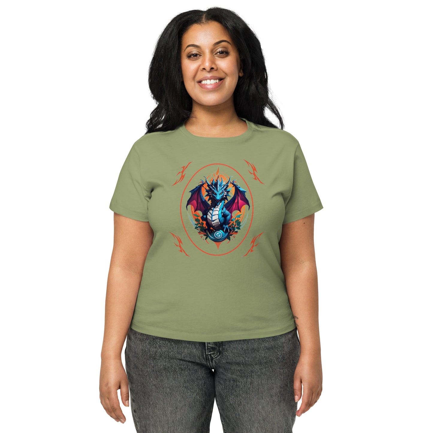 Camiseta de cintura alta feminina