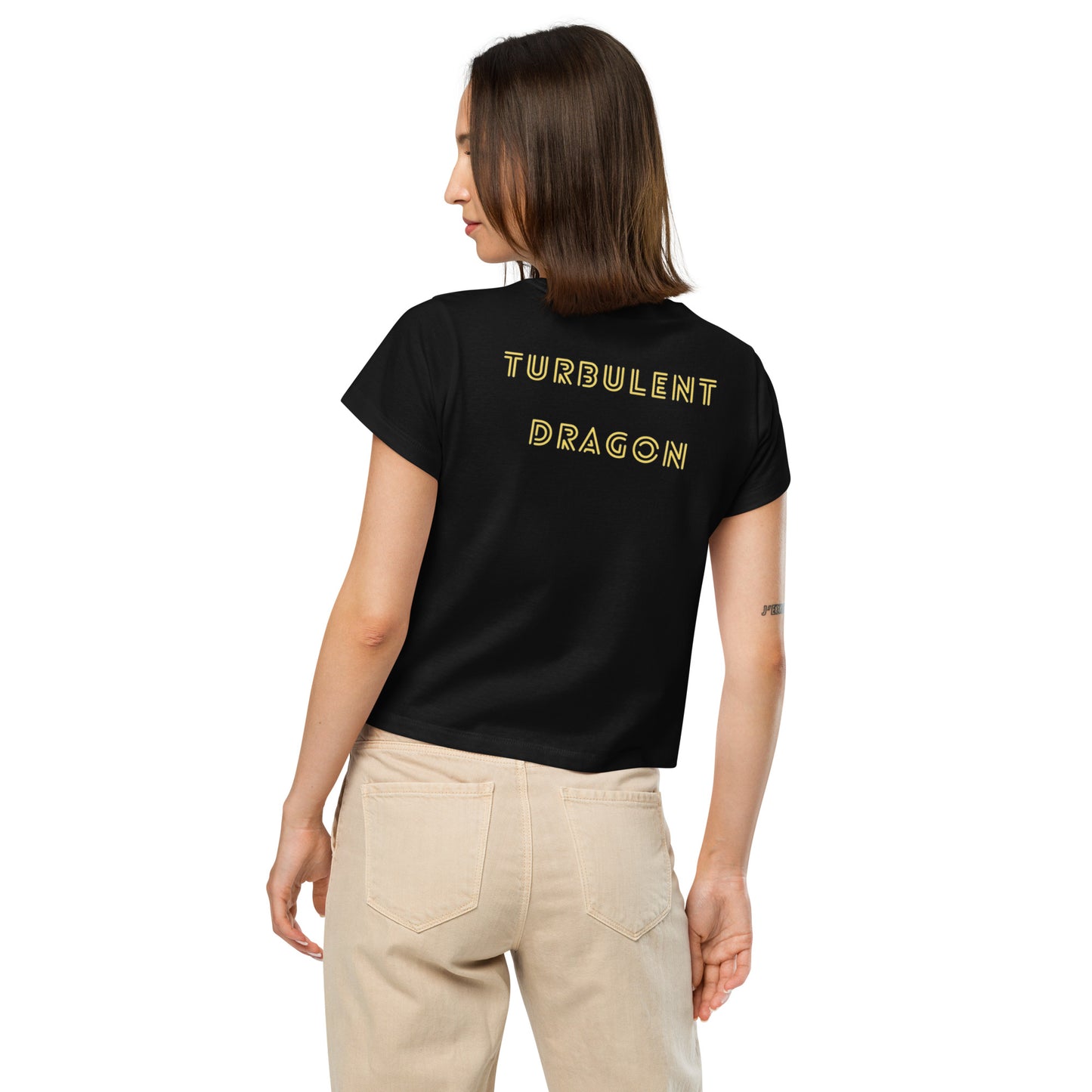 Camiseta de cintura alta feminina