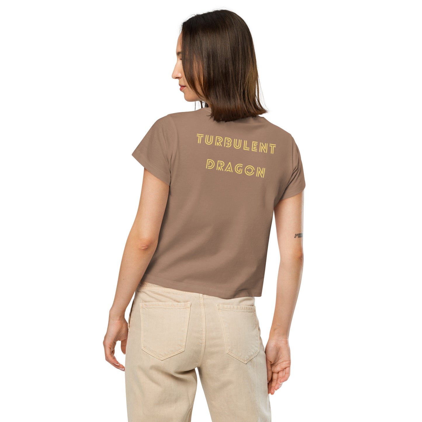 Camiseta de cintura alta feminina