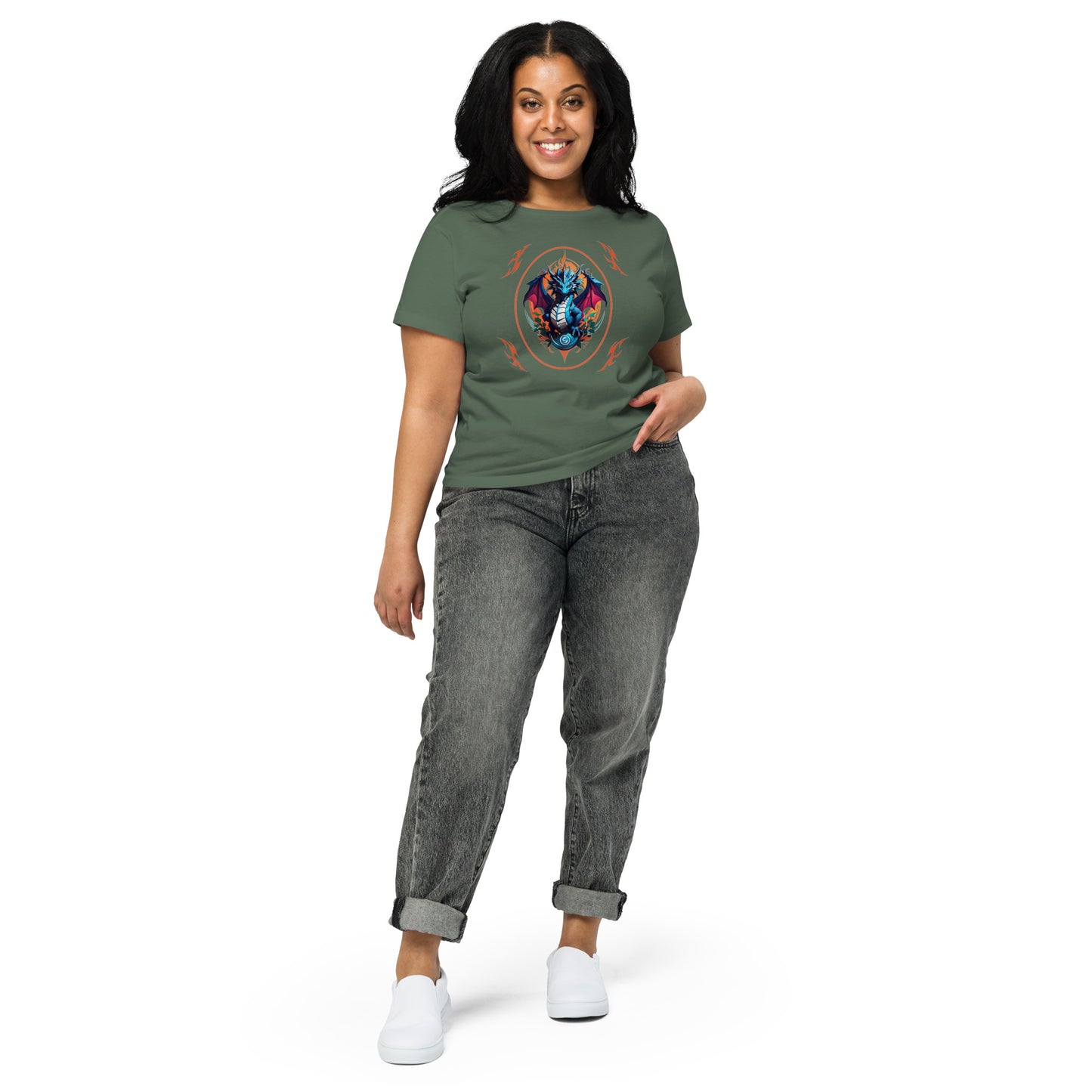 Camiseta de cintura alta feminina