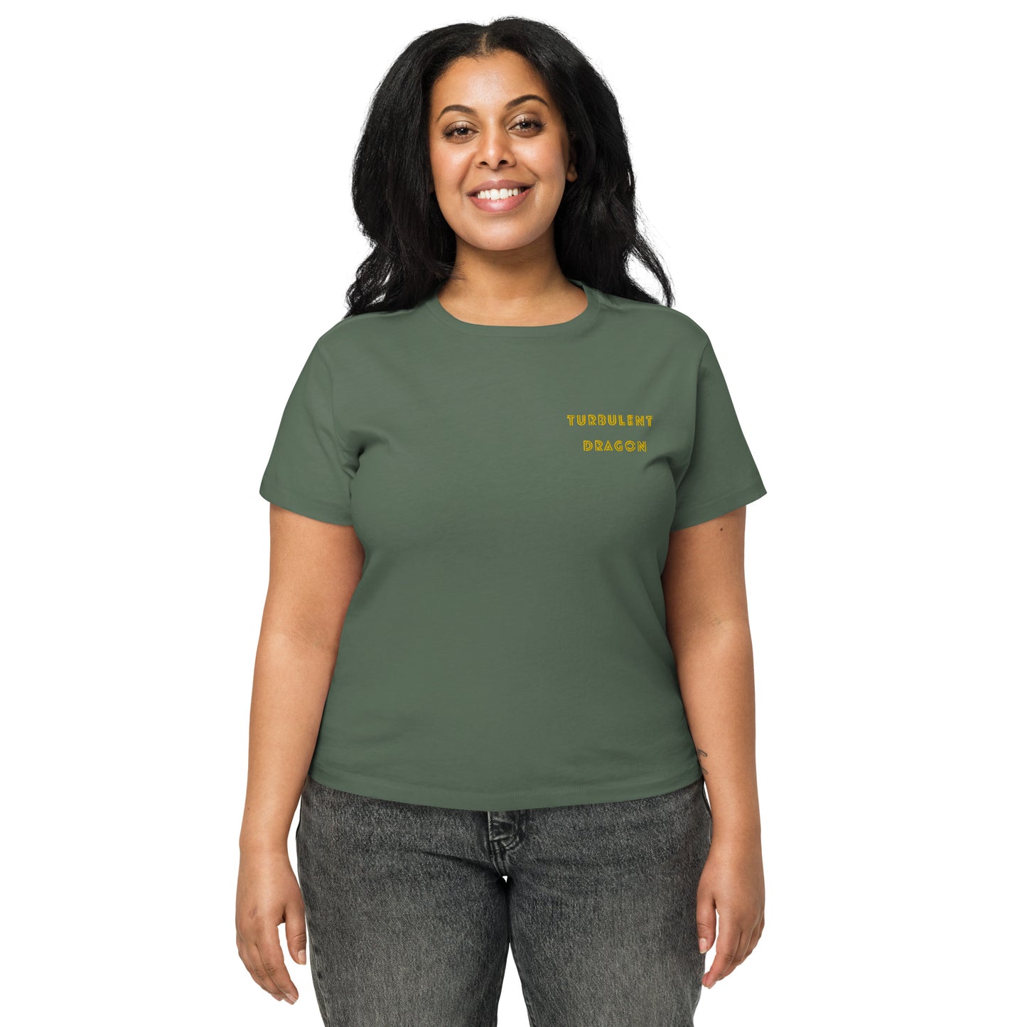 Camiseta de cintura alta feminina