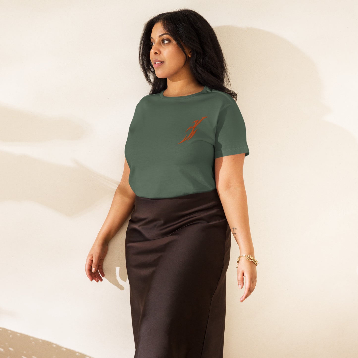 Camiseta de cintura alta feminina