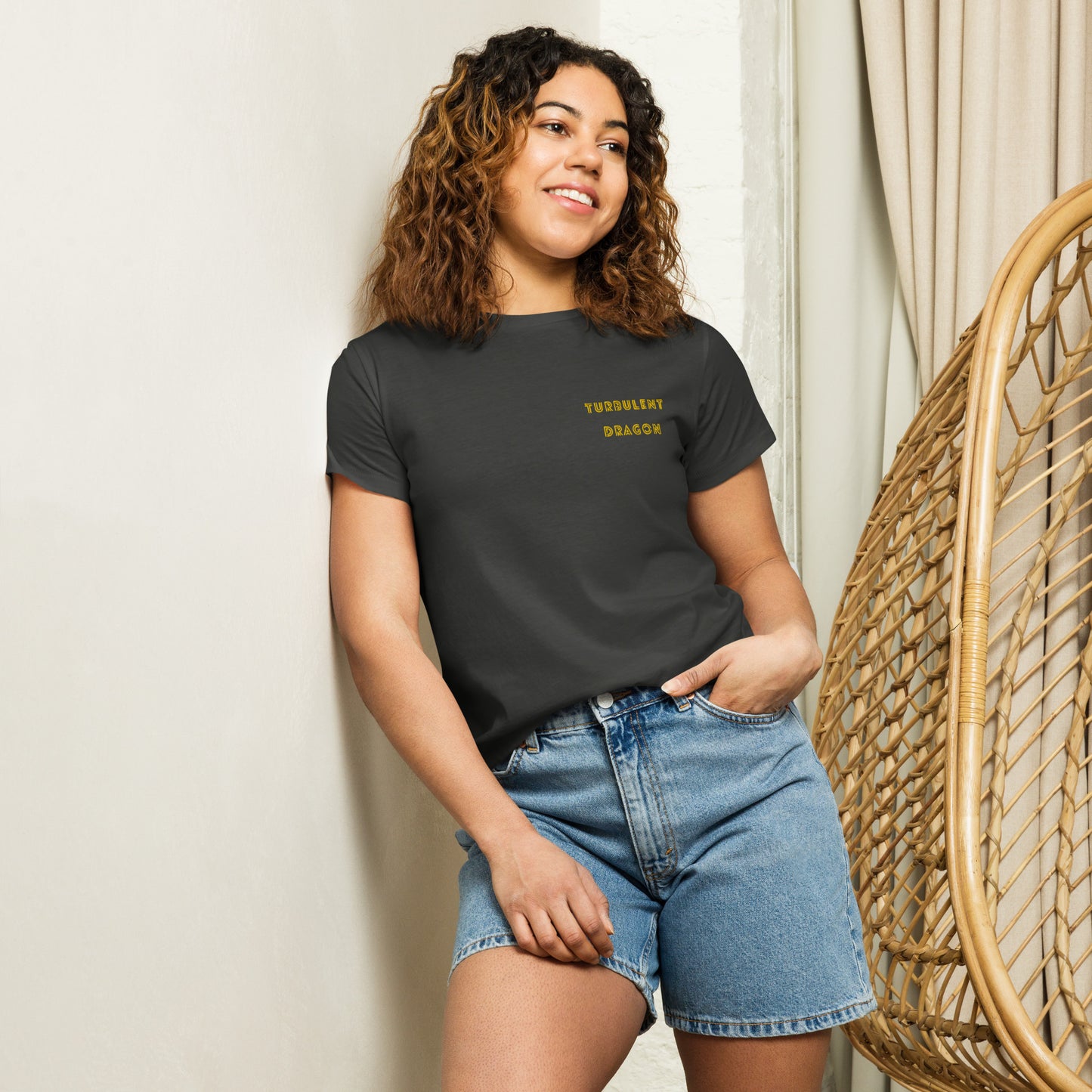Camiseta de cintura alta feminina