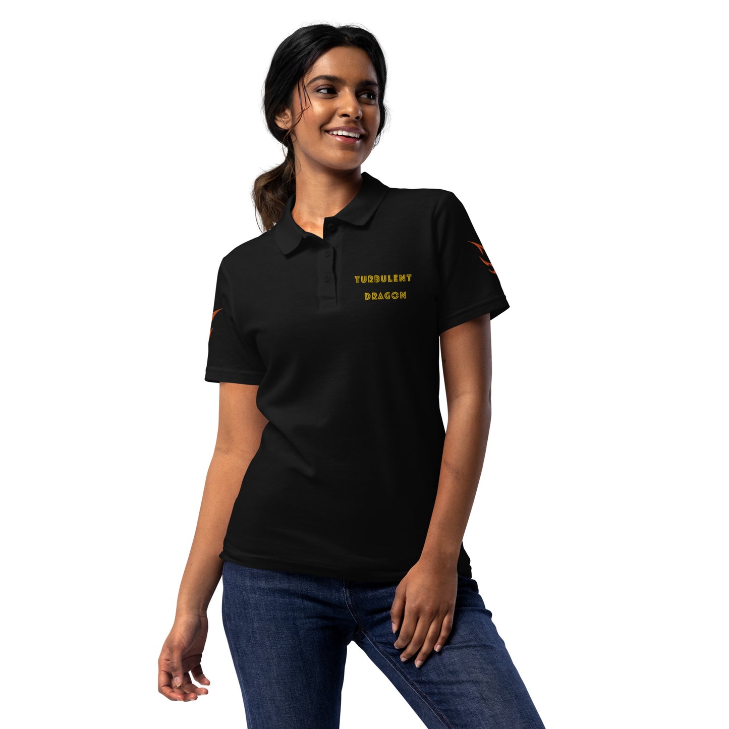 Camisa polo piquet feminina