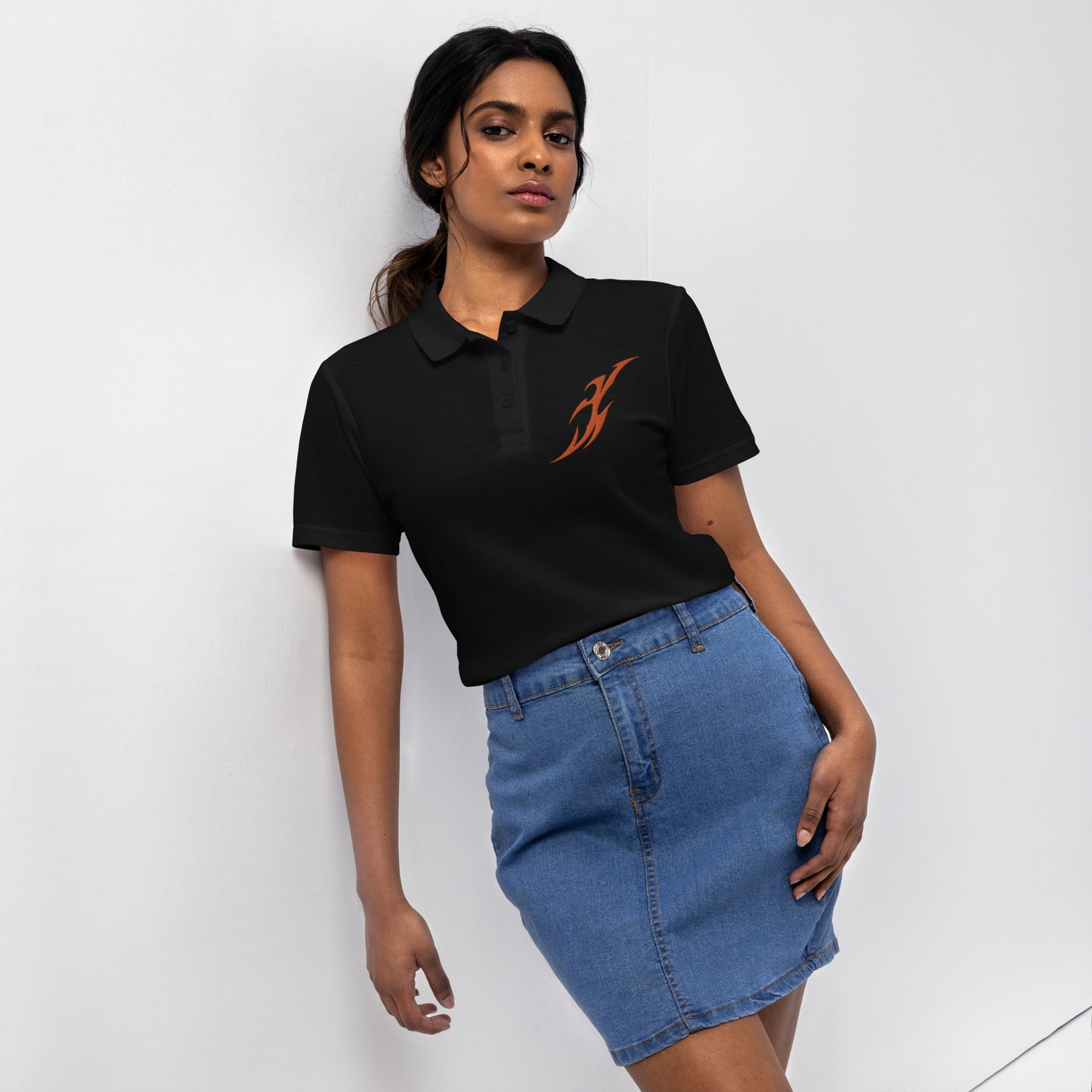 Camisa polo piquet feminina