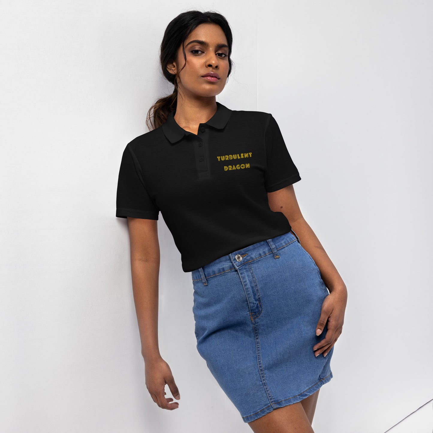Camisa polo piquet feminina
