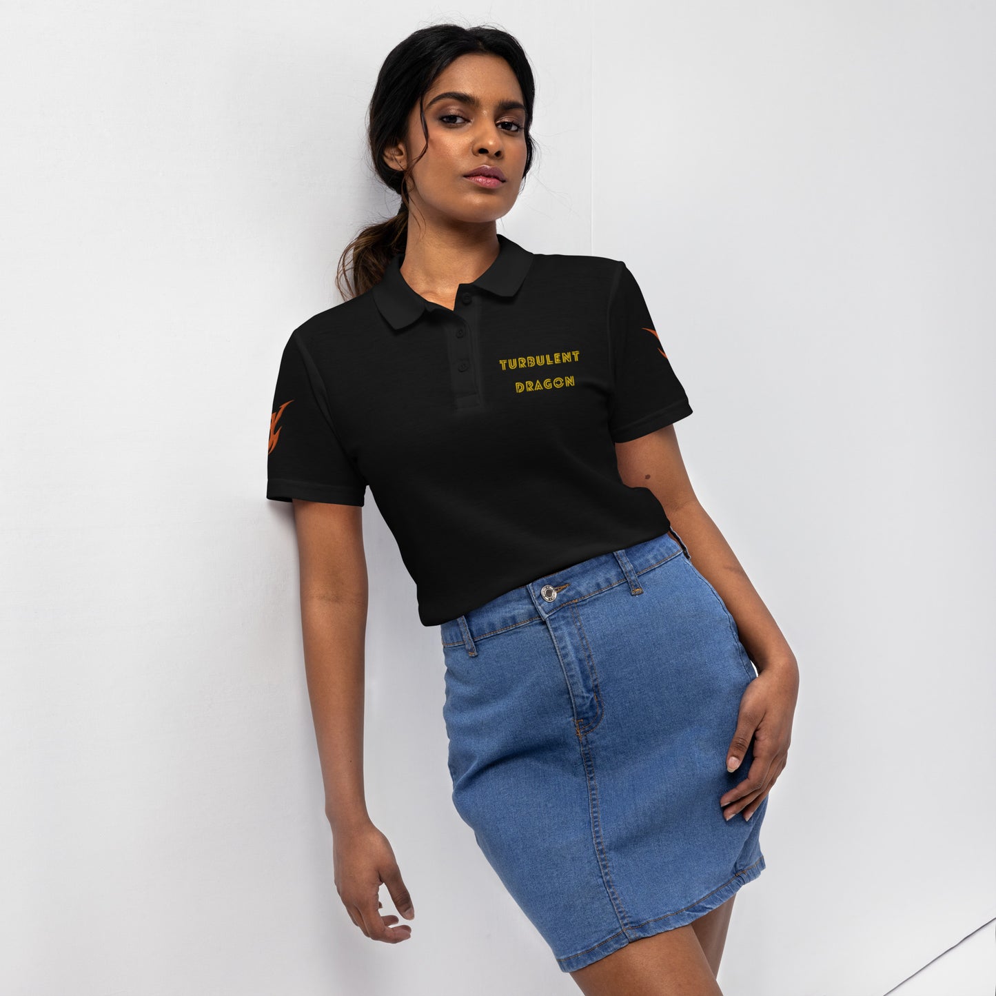 Camisa polo piquet feminina