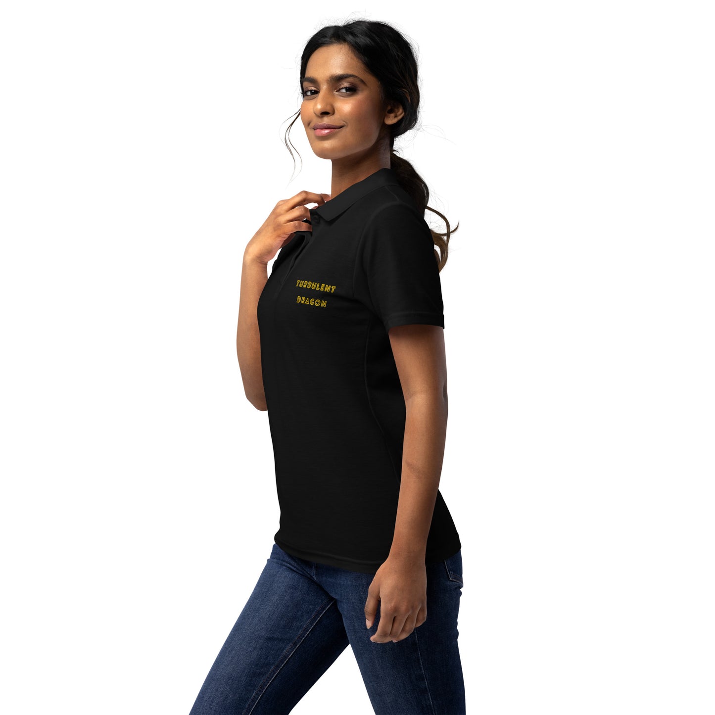 Camisa polo piquet feminina
