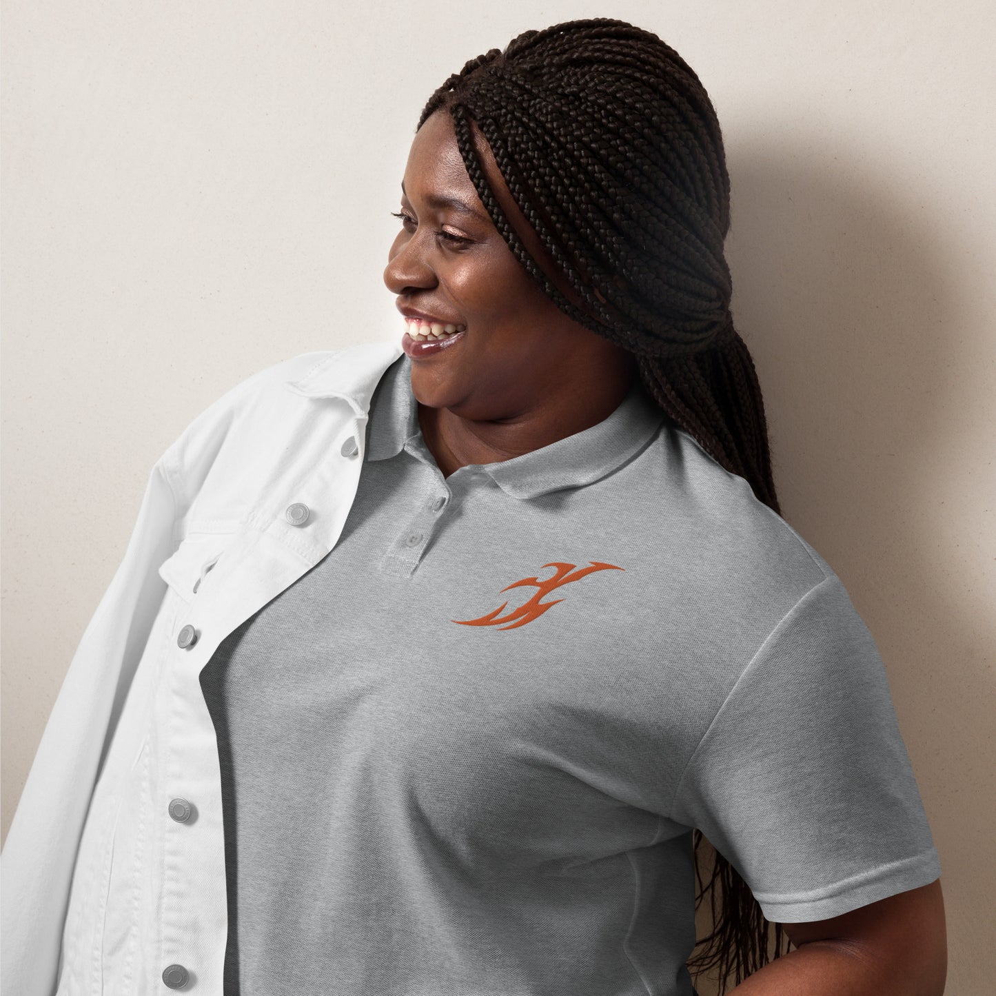 Camisa polo piquet feminina