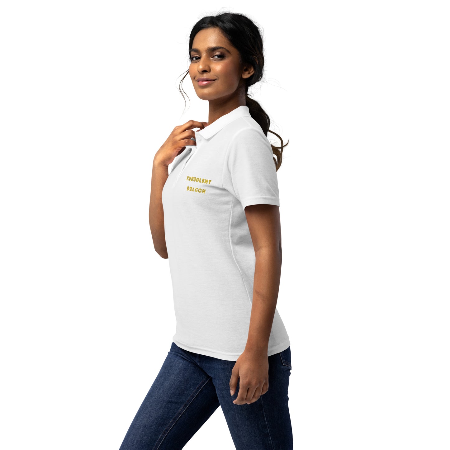 Camisa polo piquet feminina