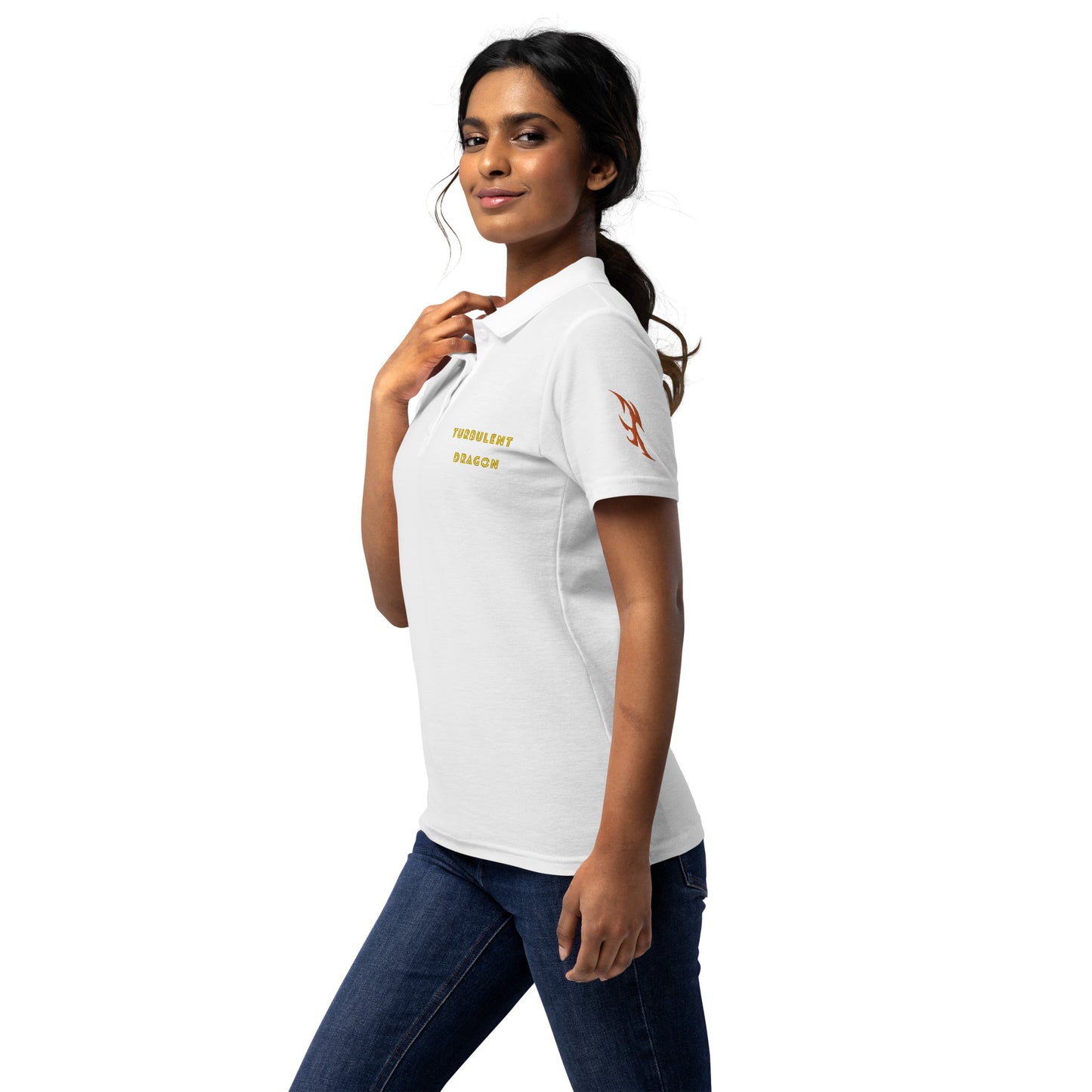 Camisa polo piquet feminina