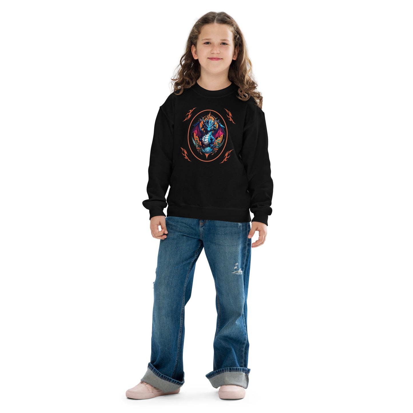 Moletom com gola redonda juvenil