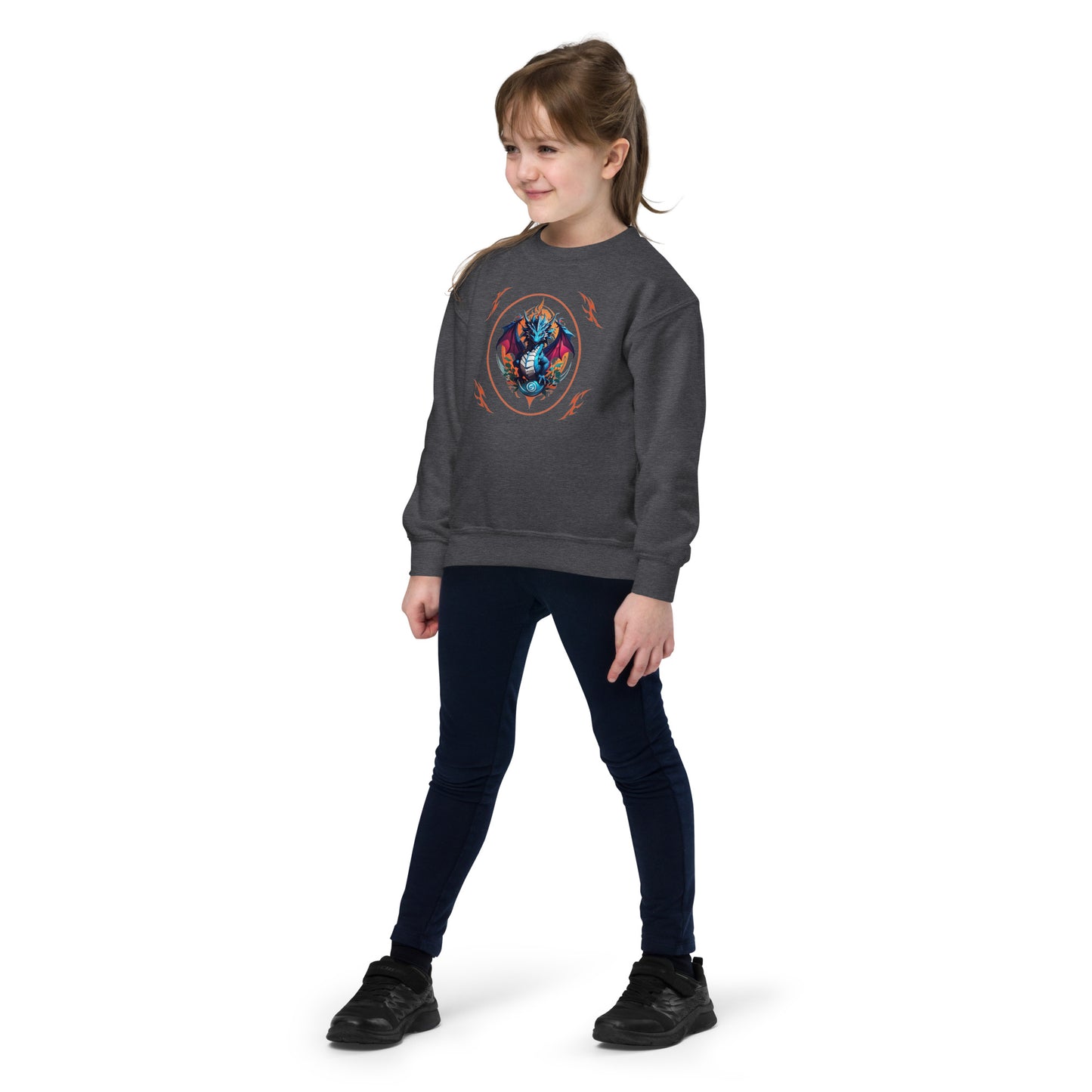 Moletom com gola redonda juvenil