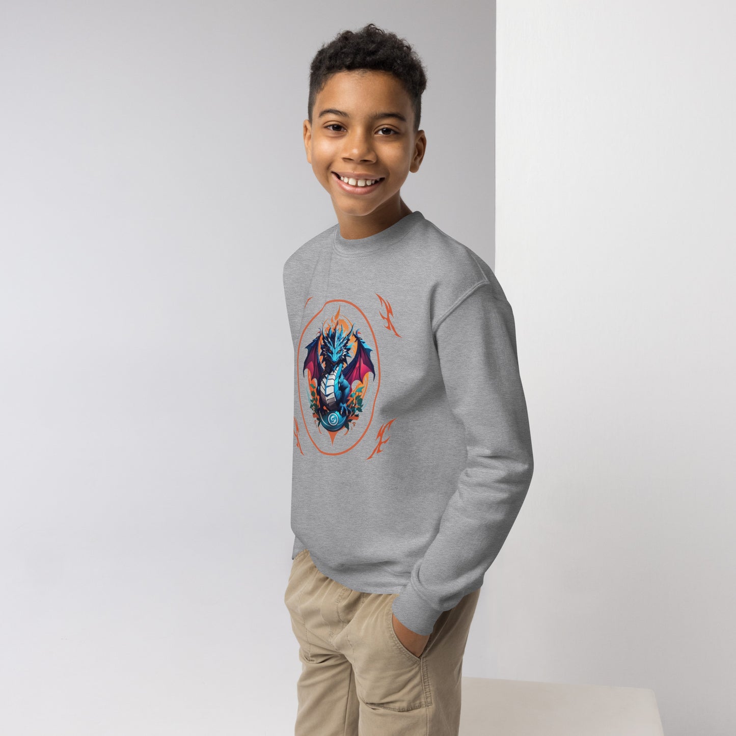 Moletom com gola redonda juvenil