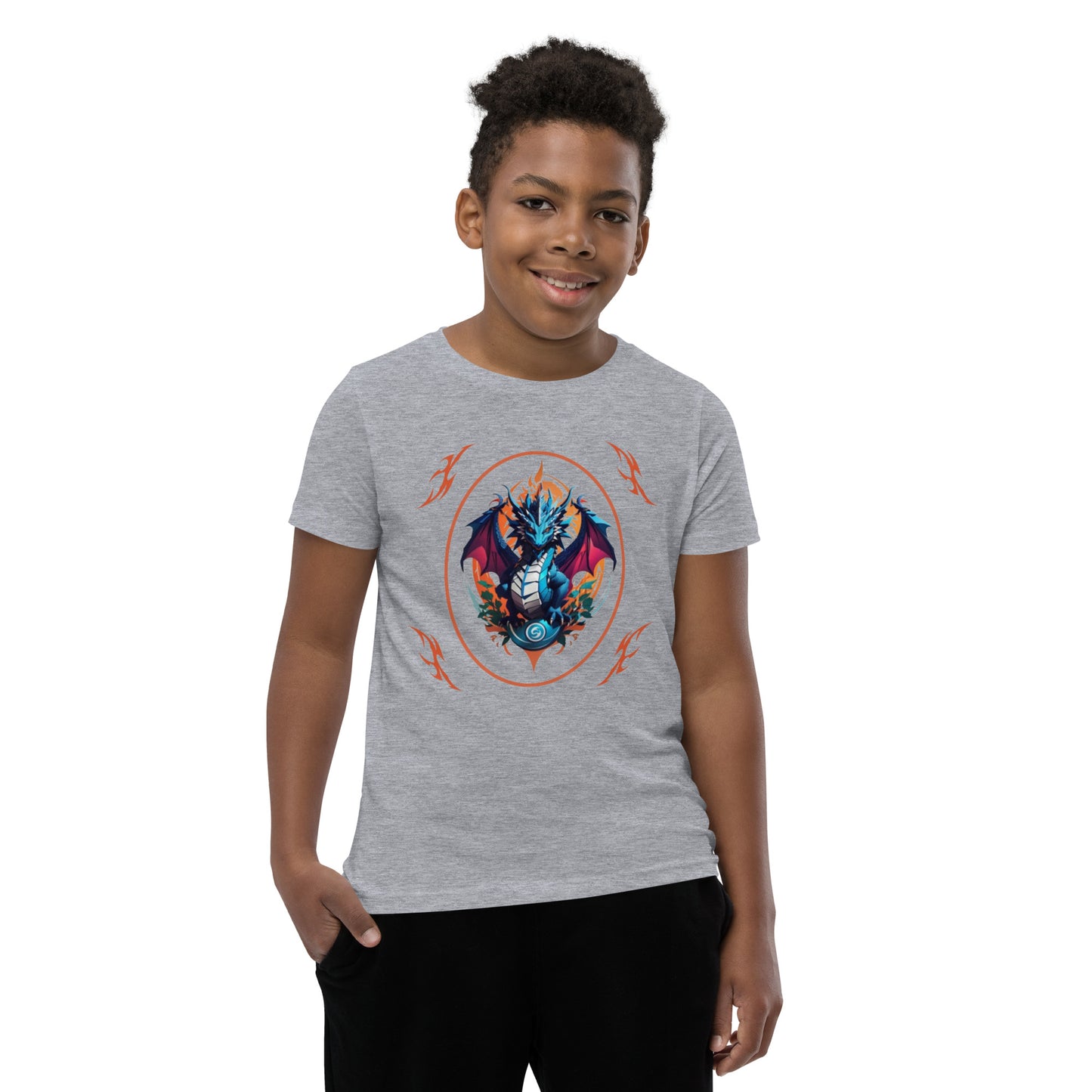 Camiseta juvenil com mangas curtas