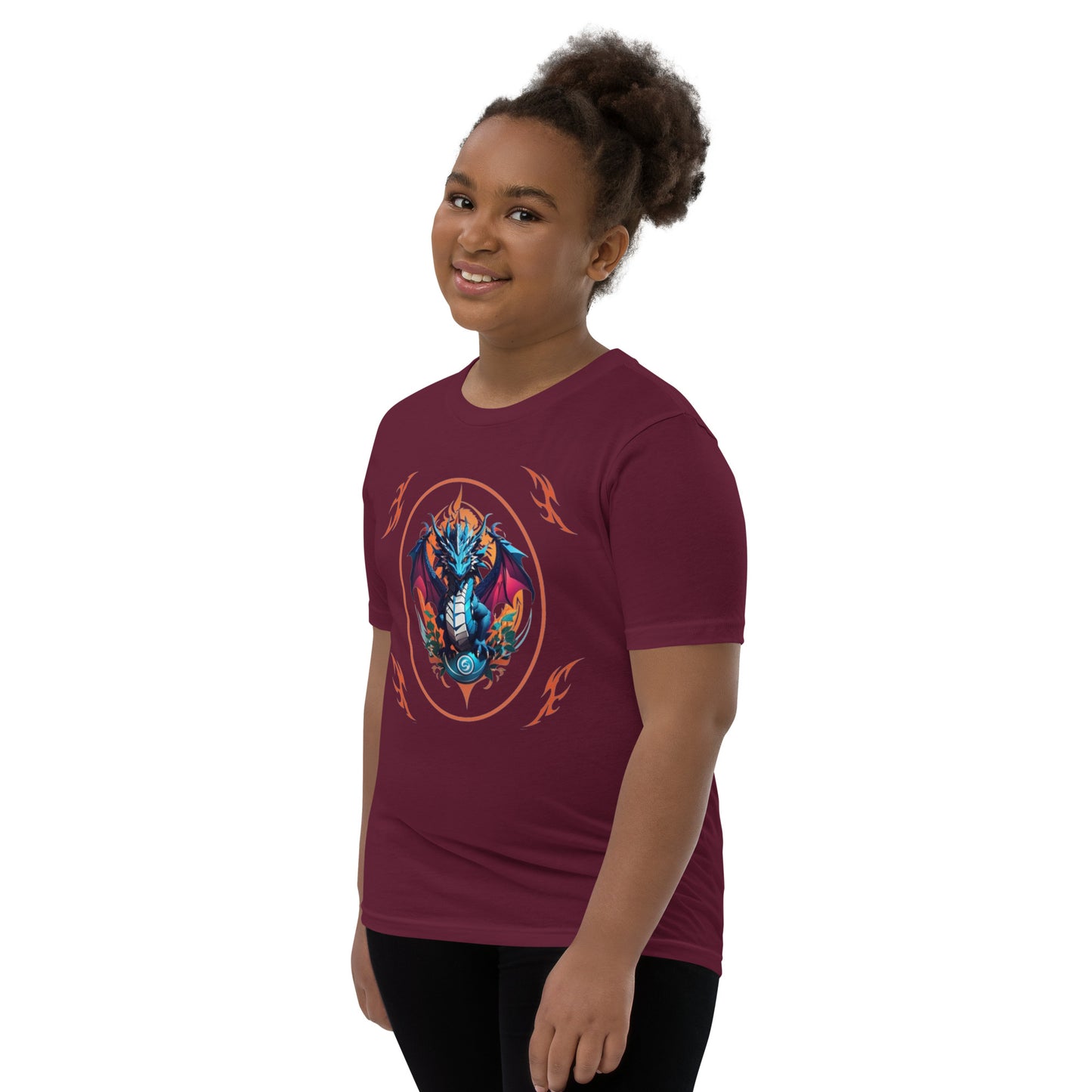 Camiseta juvenil com mangas curtas